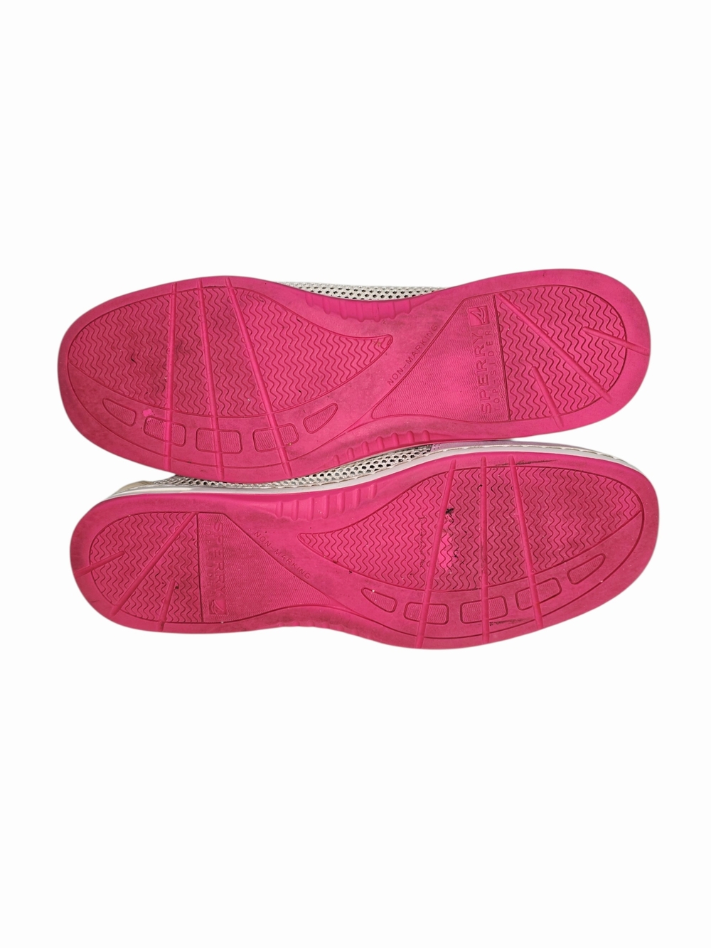 Sperry Saltwater Two-Tone Pink Leather Boat Shoes - Picture 10 of 12